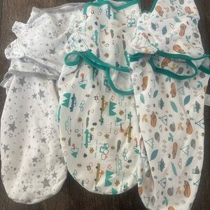 Preloved Baby Swaddle Blanket Set with Fun Patterns